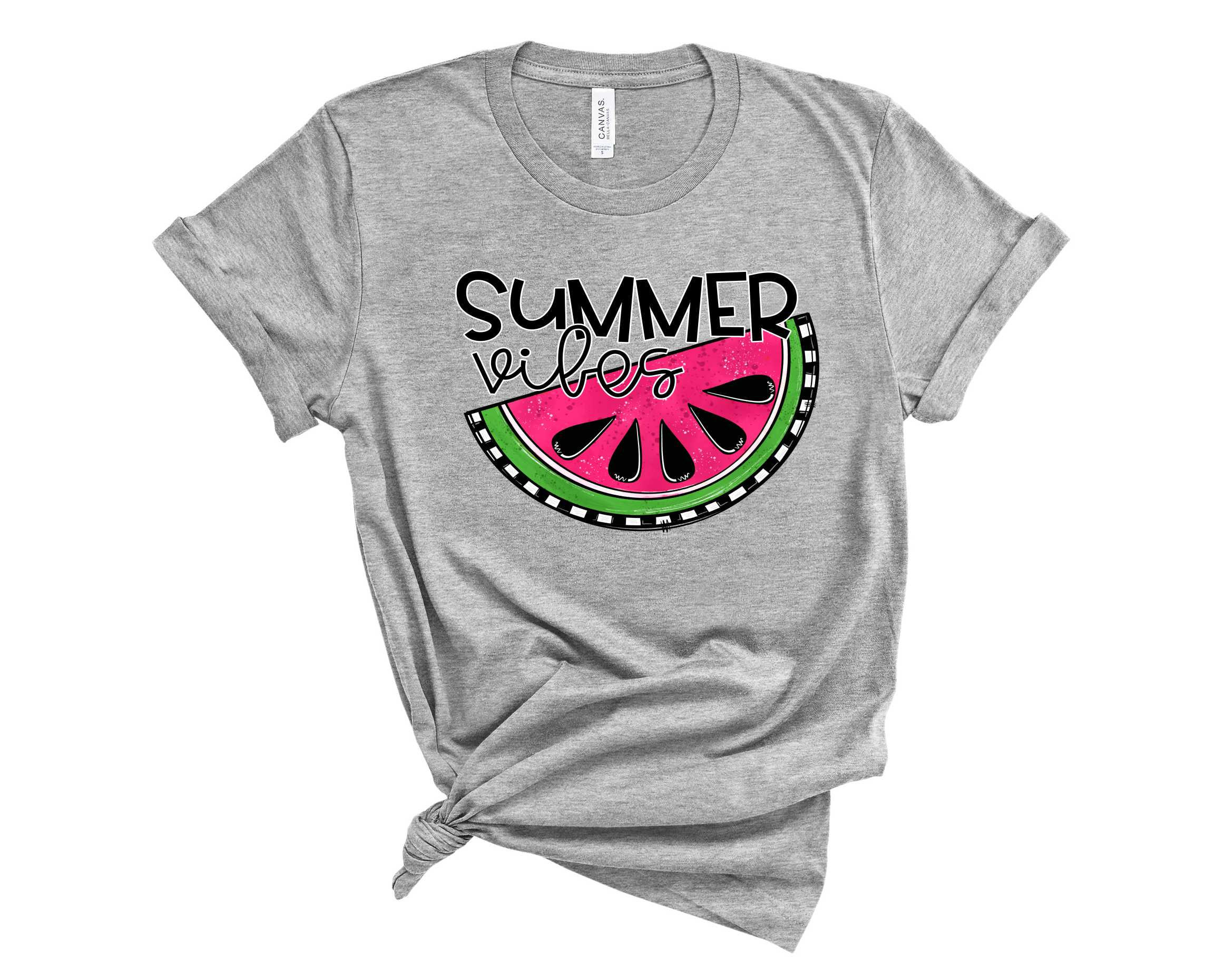 A vibrant unisex graphic tee featuring a watermelon design, perfect for summer wear.