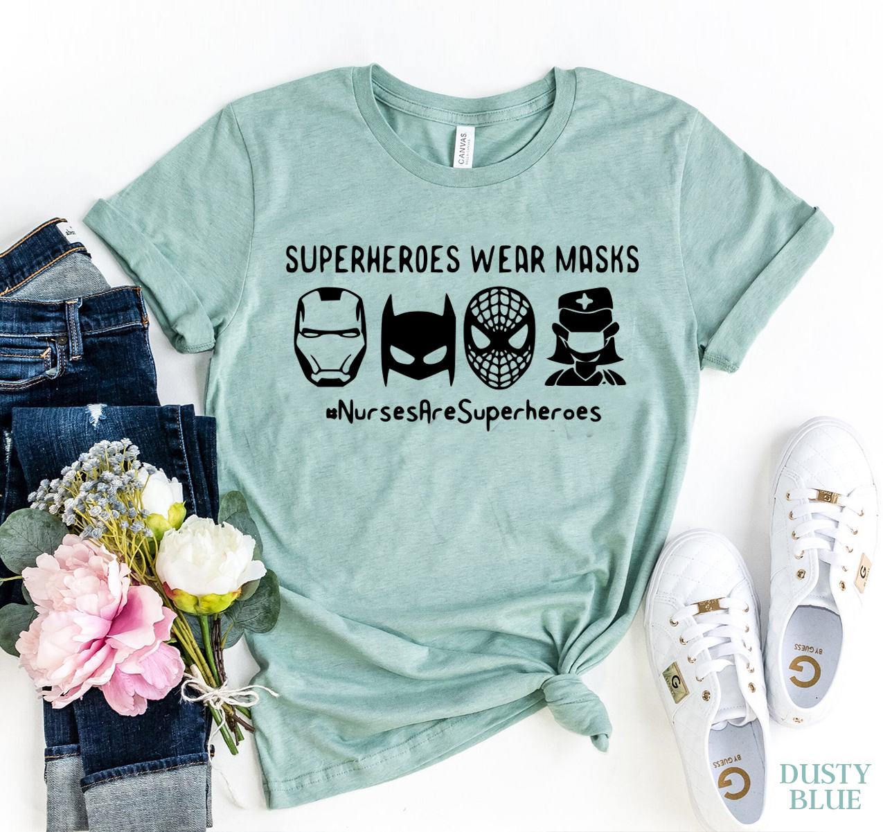 Superheroes Wear Masks T-shirt made of premium ring spun cotton with a vibrant superhero design, available in various sizes.