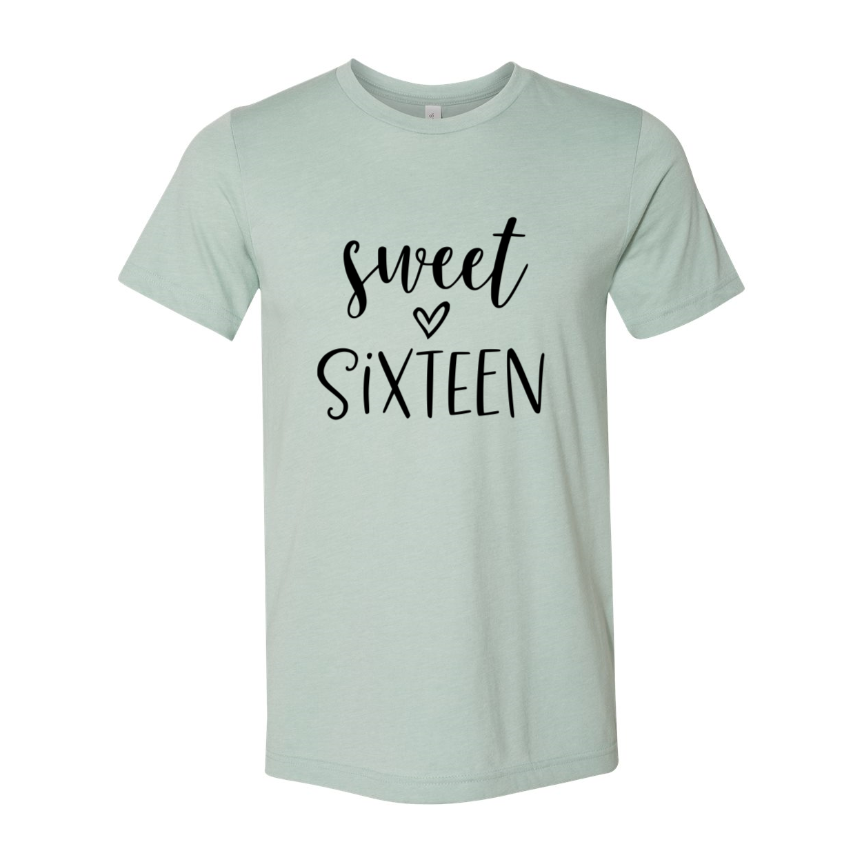 A stylish unisex Sweet Sixteen T-shirt in various colors, showcasing its comfortable fabric and modern fit.