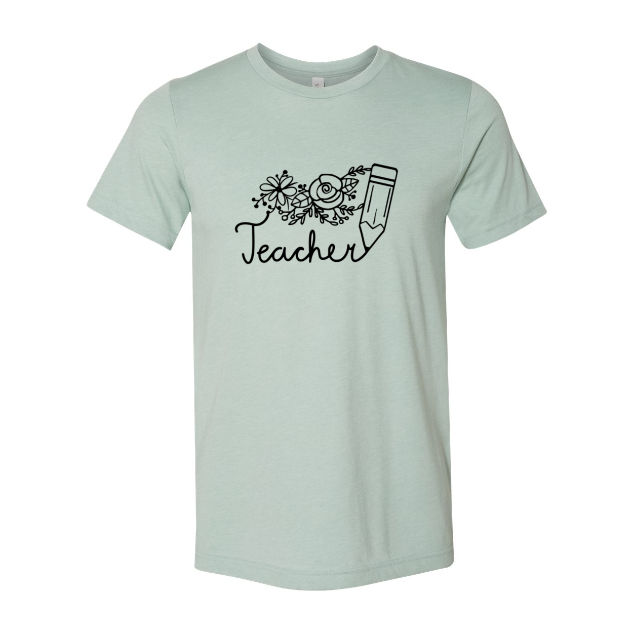 A comfortable unisex Teacher Shirt made from ring spun cotton, available in various colors and sizes, featuring a crew neck and short sleeves.