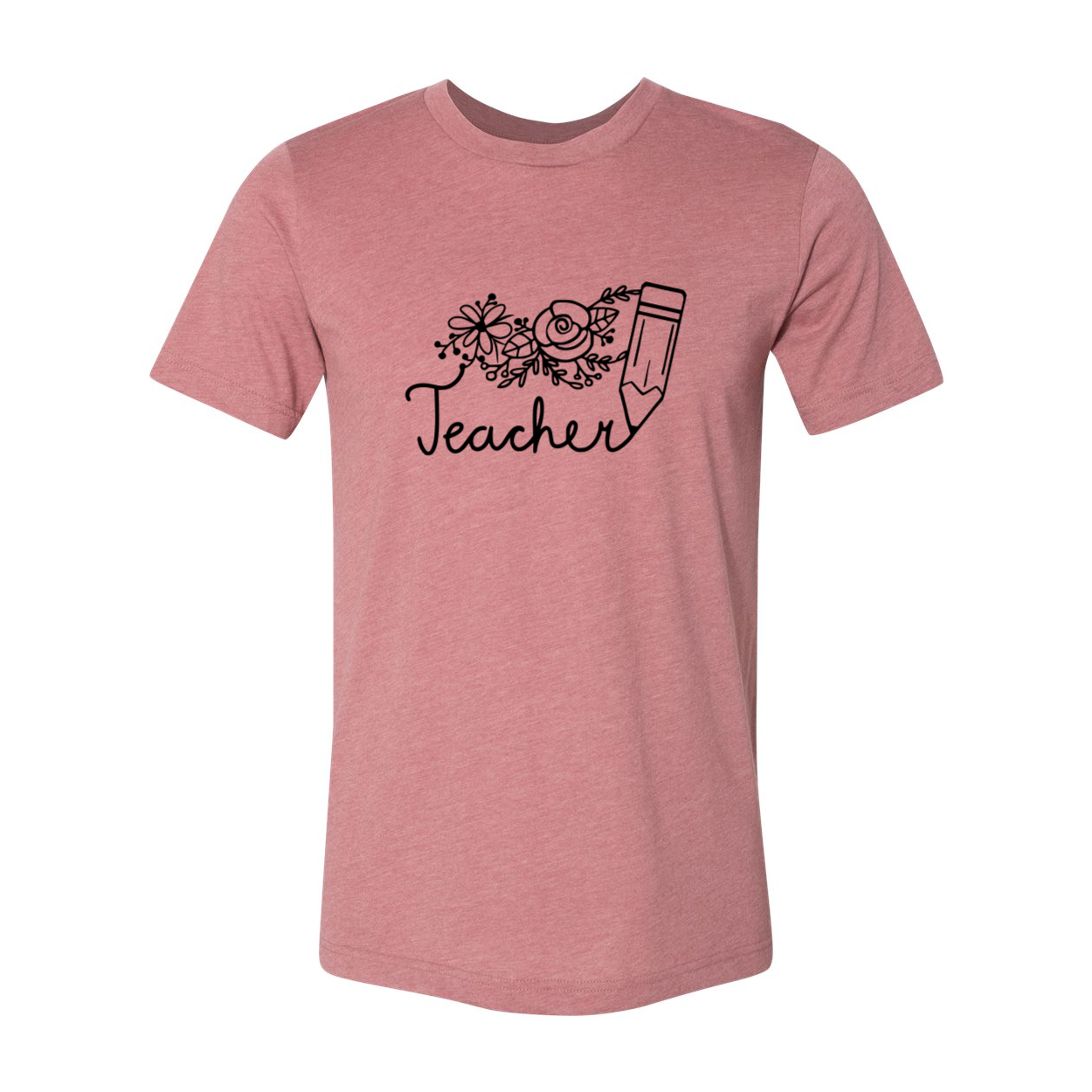 A comfortable unisex Teacher Shirt made from ring spun cotton, available in various colors and sizes, featuring a crew neck and short sleeves.