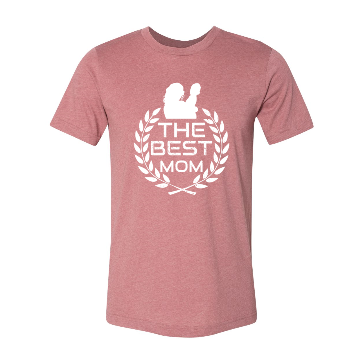 A stylish unisex T-shirt in various colors, featuring the text 'The Best Mom Shirt' printed on it, showcasing its comfortable design and quality fabric.