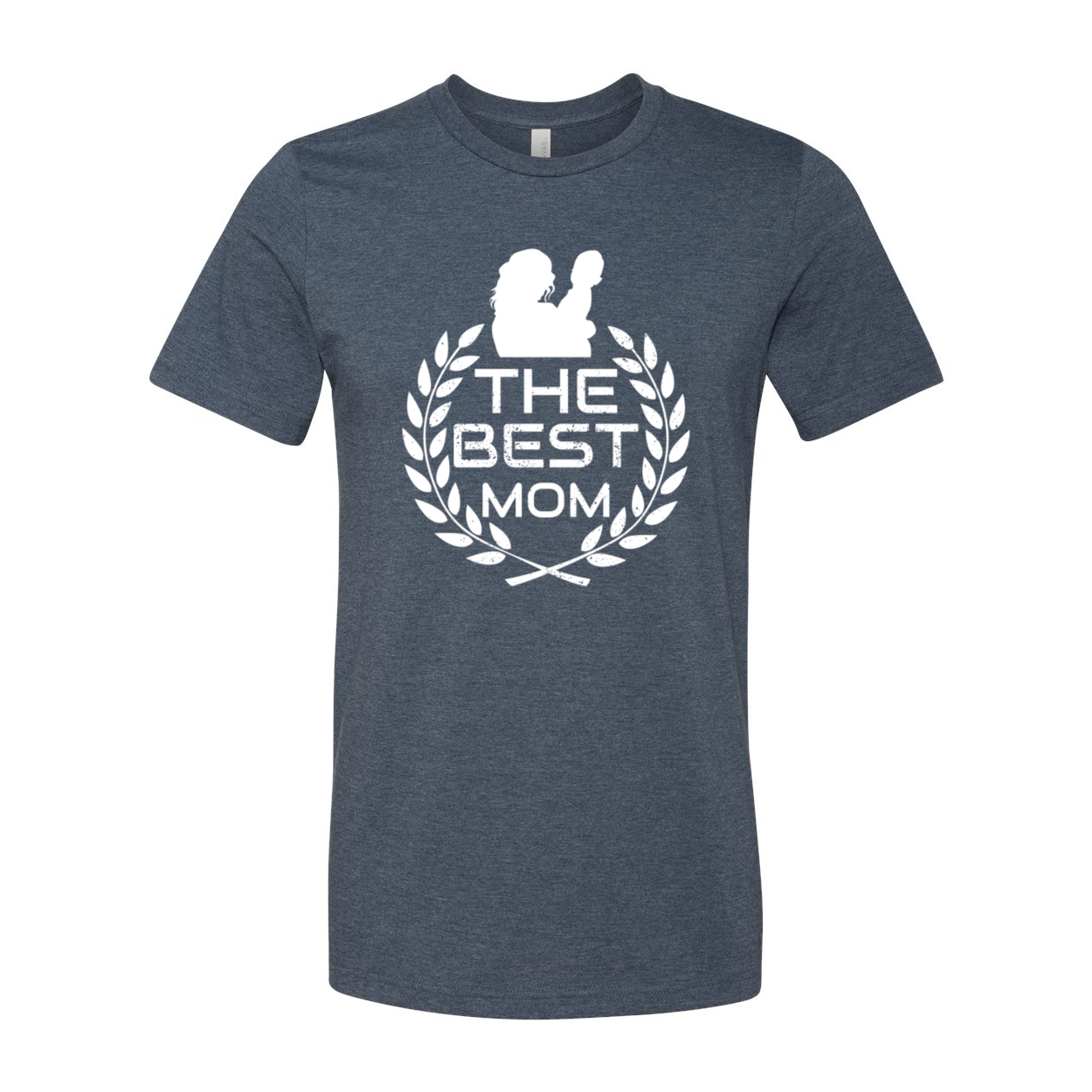 A stylish unisex T-shirt in various colors, featuring the text 'The Best Mom Shirt' printed on it, showcasing its comfortable design and quality fabric.