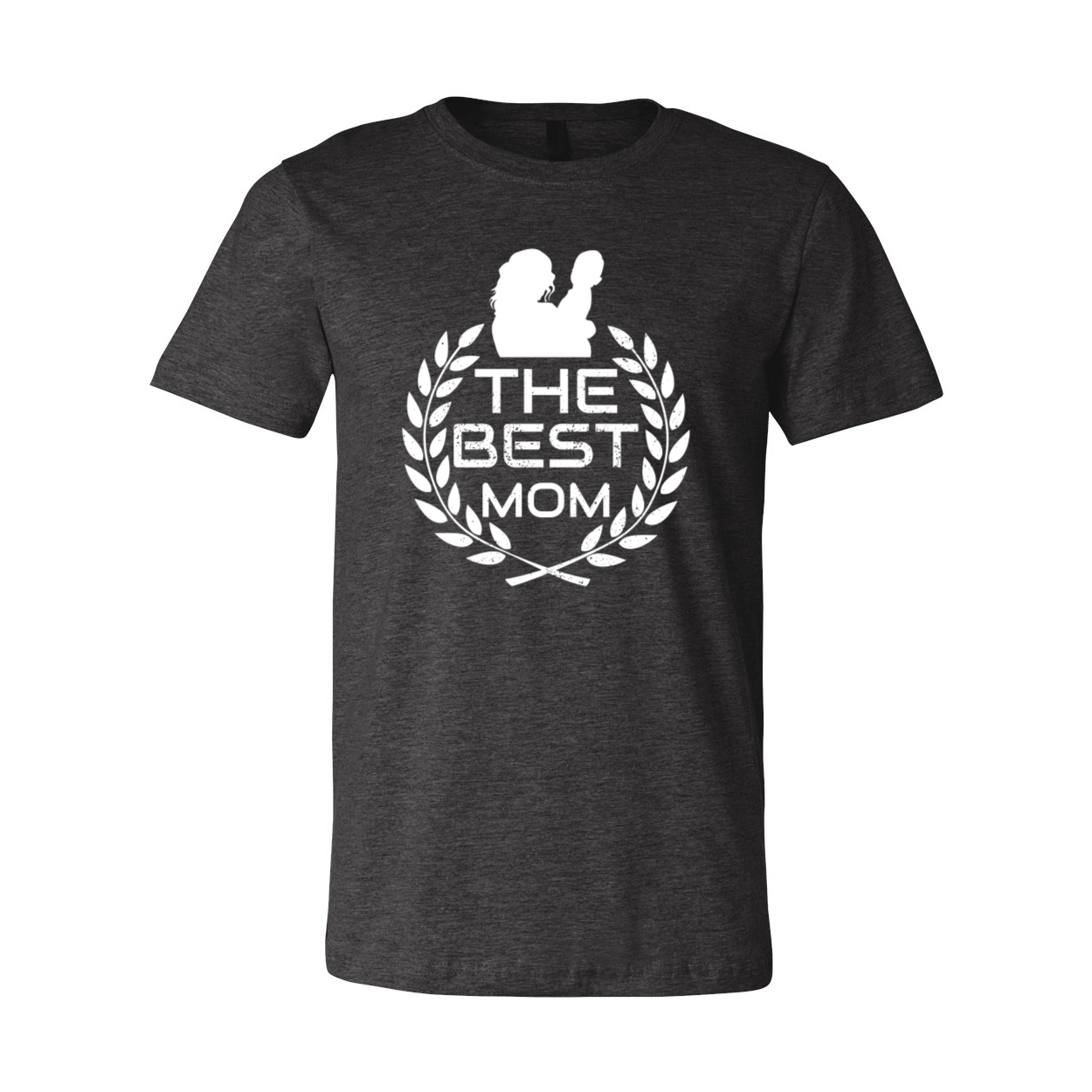 A stylish unisex T-shirt in various colors, featuring the text 'The Best Mom Shirt' printed on it, showcasing its comfortable design and quality fabric.