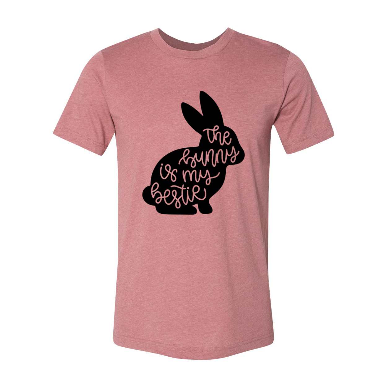 A stylish unisex T-shirt named The Bunny, made from soft ring spun cotton, available in multiple colors and sizes.