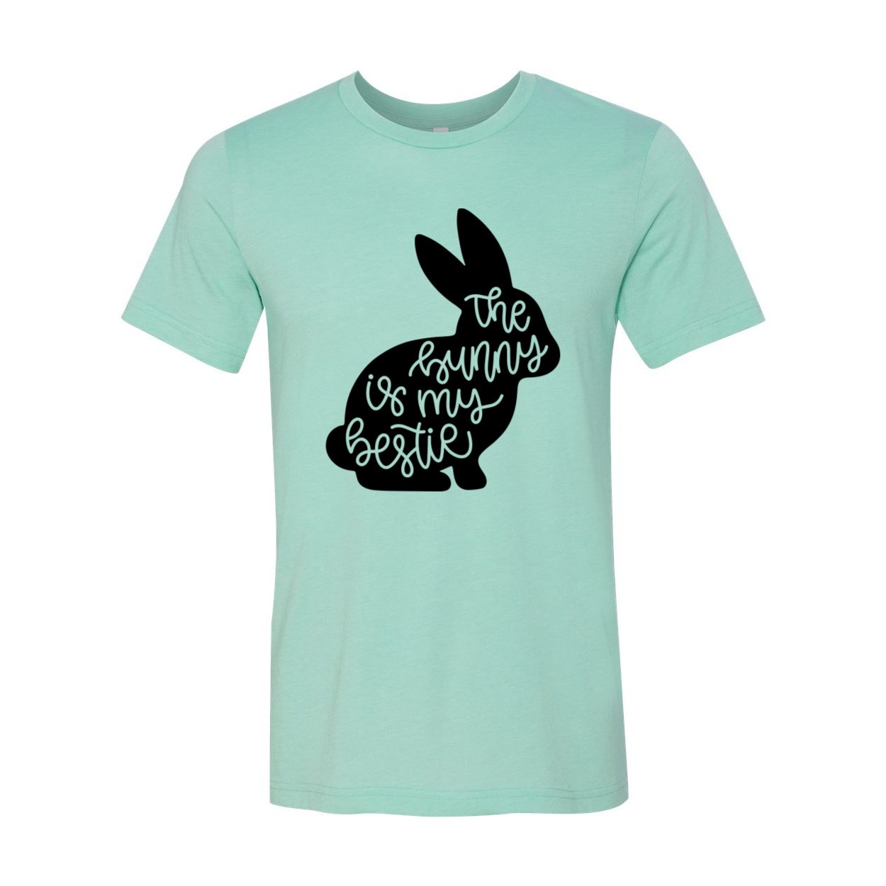 A stylish unisex T-shirt named The Bunny, made from soft ring spun cotton, available in multiple colors and sizes.