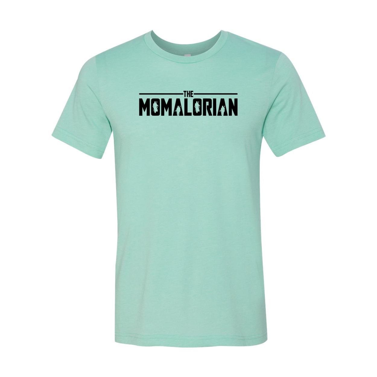 The Momalorian shirt displayed in various colors, showcasing its comfortable fabric and stylish design.