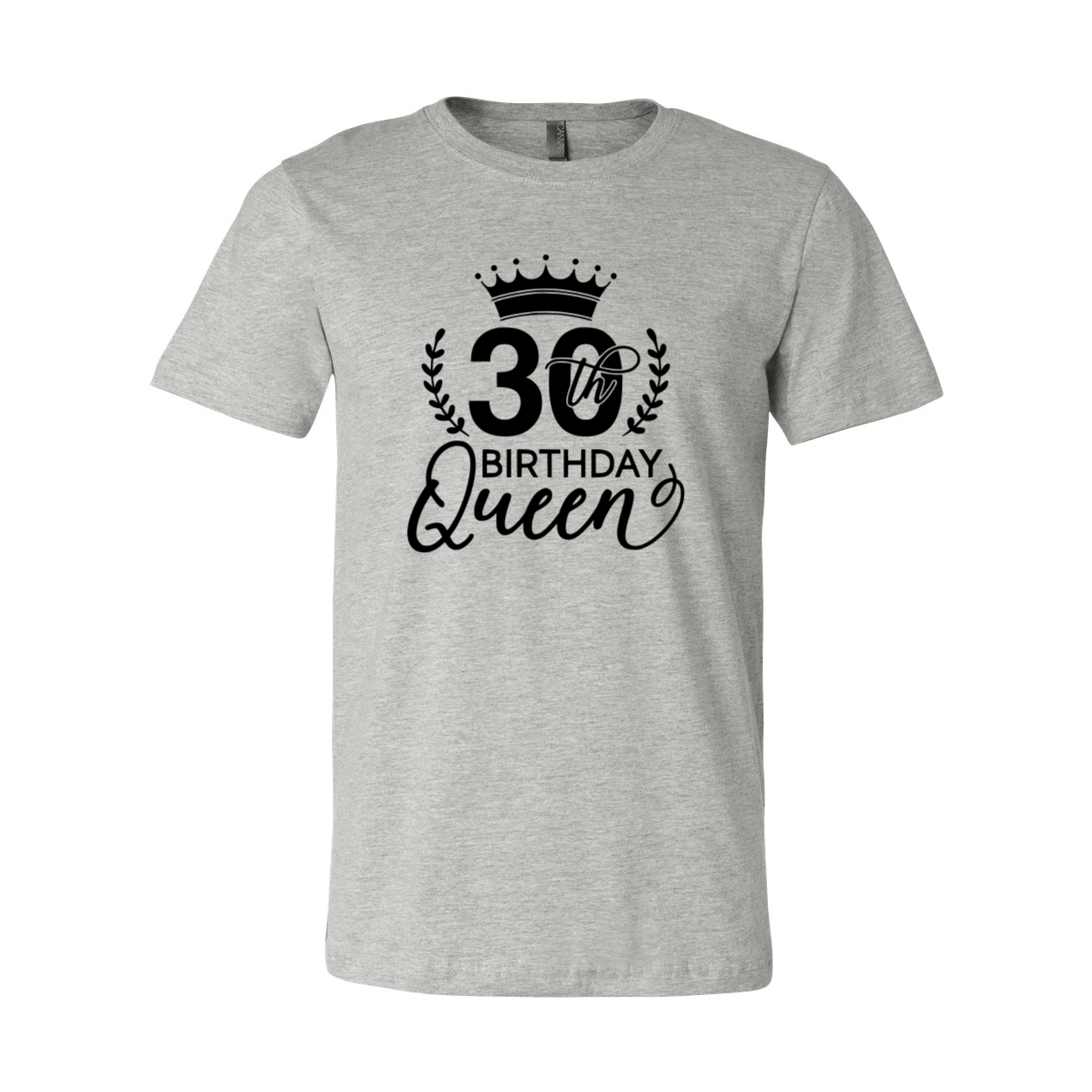 A stylish Thirty Birthday Queen Shirt in various colors, showcasing its comfortable fit and high-quality print.