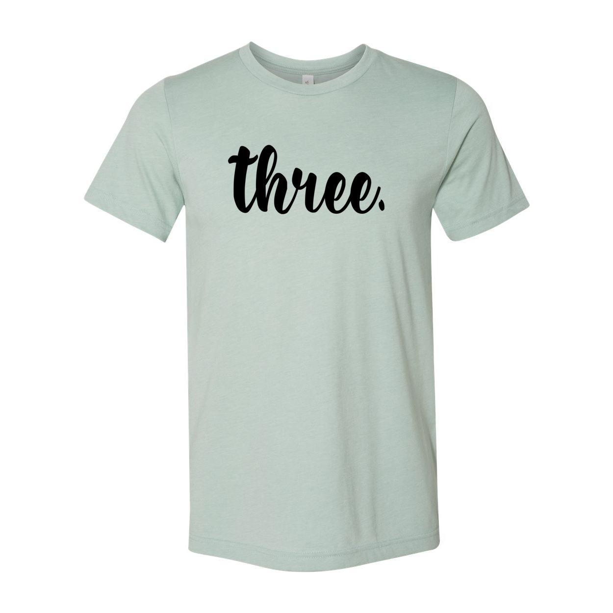 A vibrant Three Shirt Birthday Tee displayed in multiple colors, showcasing its soft fabric and unisex design.