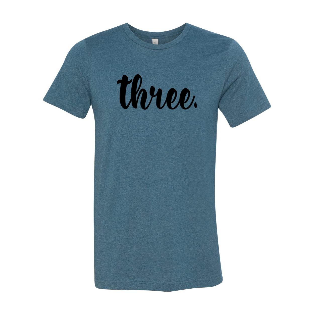 A vibrant Three Shirt Birthday Tee displayed in multiple colors, showcasing its soft fabric and unisex design.