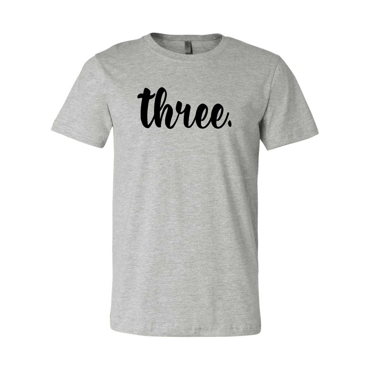 A vibrant Three Shirt Birthday Tee displayed in multiple colors, showcasing its soft fabric and unisex design.