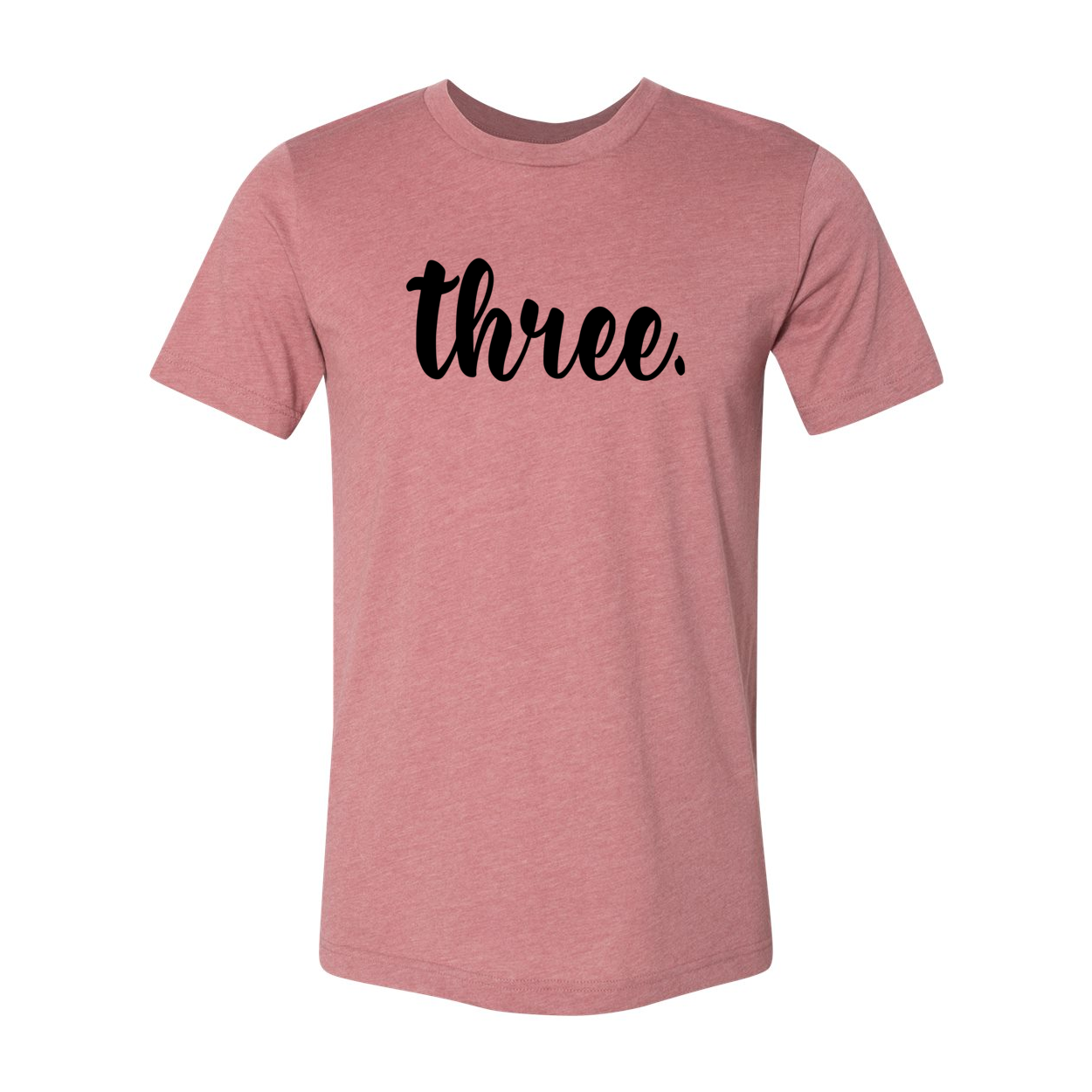 A vibrant Three Shirt Birthday Tee displayed in multiple colors, showcasing its soft fabric and unisex design.