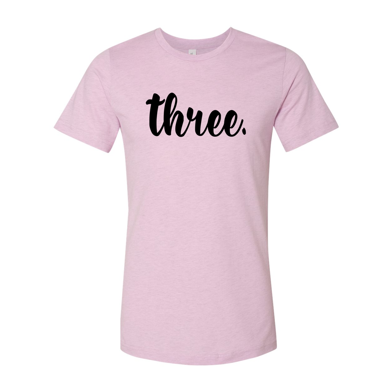 A vibrant Three Shirt Birthday Tee displayed in multiple colors, showcasing its soft fabric and unisex design.