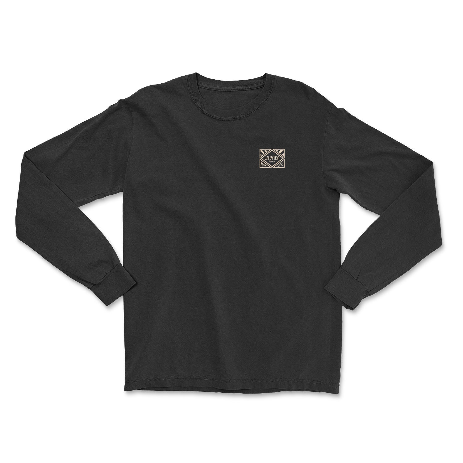 Trail Bent Long Sleeve shirt in black, designed for outdoor adventures, featuring a comfortable fit and stylish design.