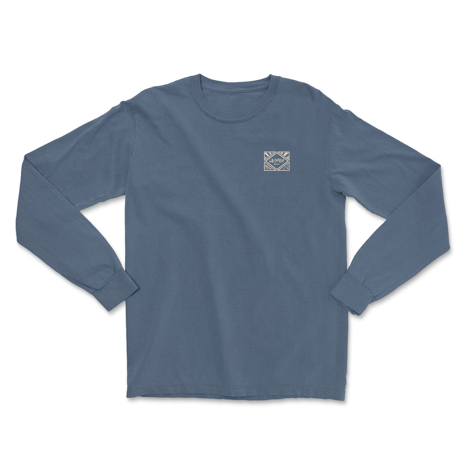 Trail Bent Long Sleeve shirt in denim, showcasing its stylish design and comfortable fit, perfect for outdoor adventures.