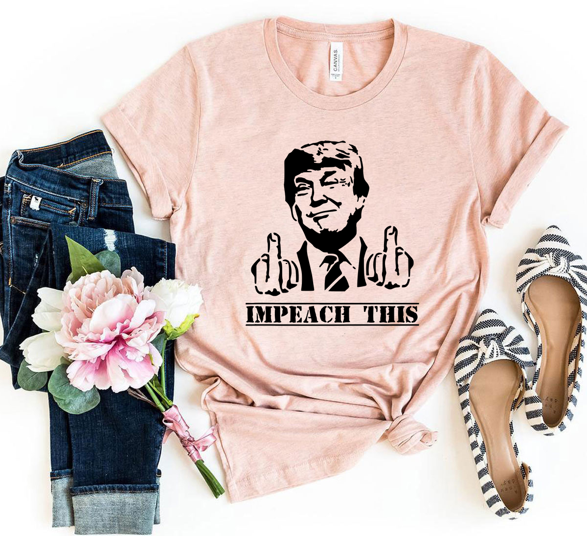 Unisex Trump Impeach This Shirt in various colors, showcasing its comfortable fit and high-quality print.