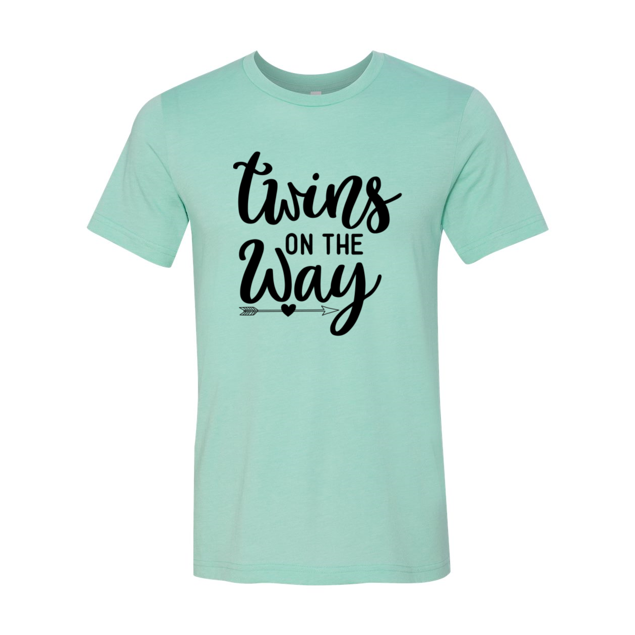 A stylish unisex Twins On The Way Shirt in various colors, showcasing its comfortable fit and high-quality print.