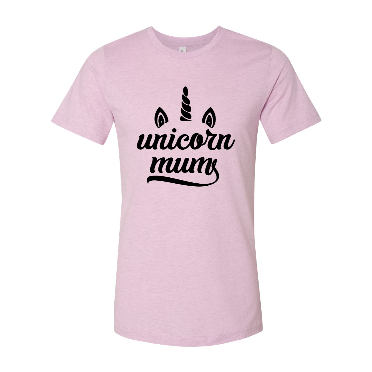 A stylish Unicorn Mums Shirt made from soft ring spun cotton, featuring a crew neck and short sleeves, available in multiple colors.