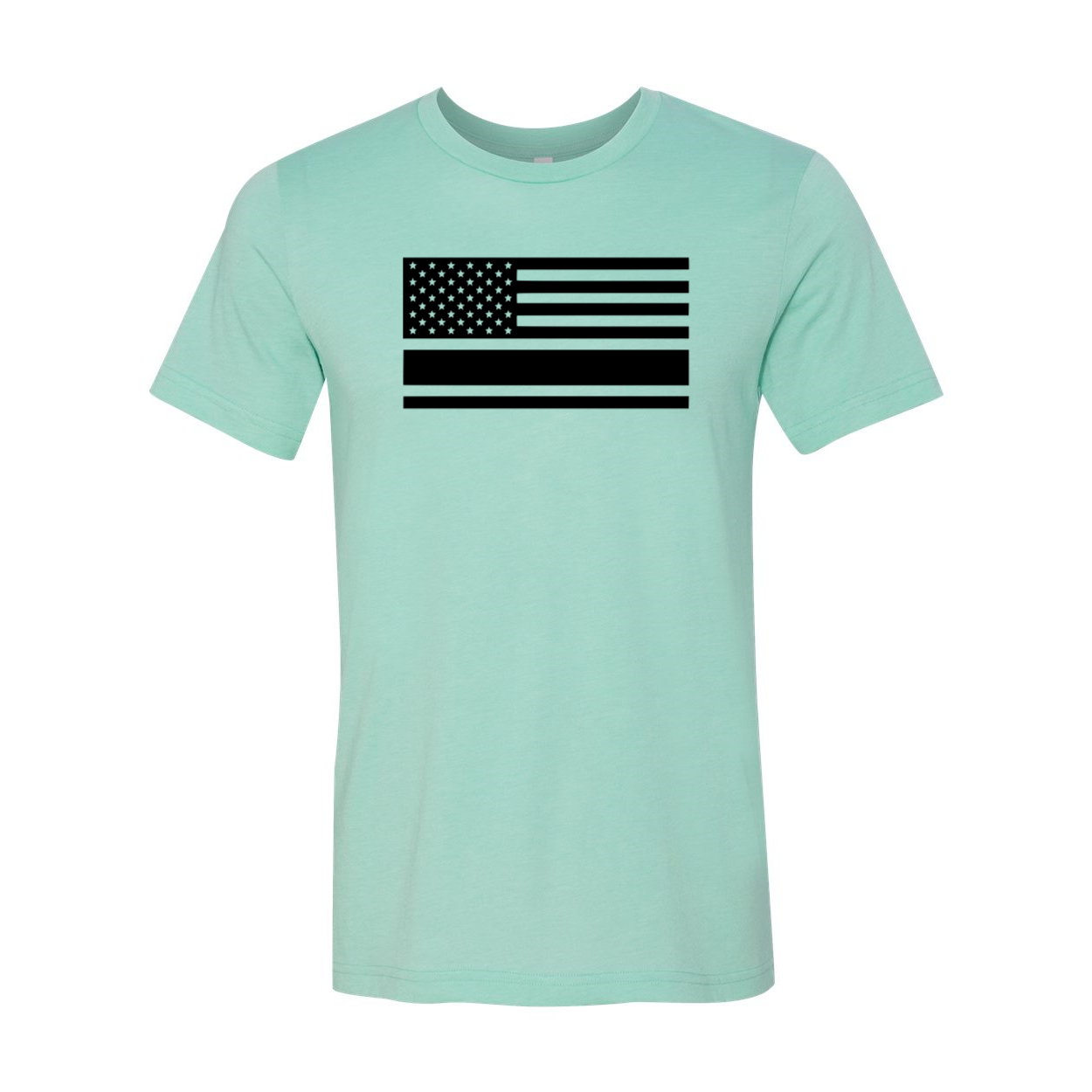 A comfortable unisex USA Flag Shirt made from ring spun cotton, featuring a vibrant print of the American flag.