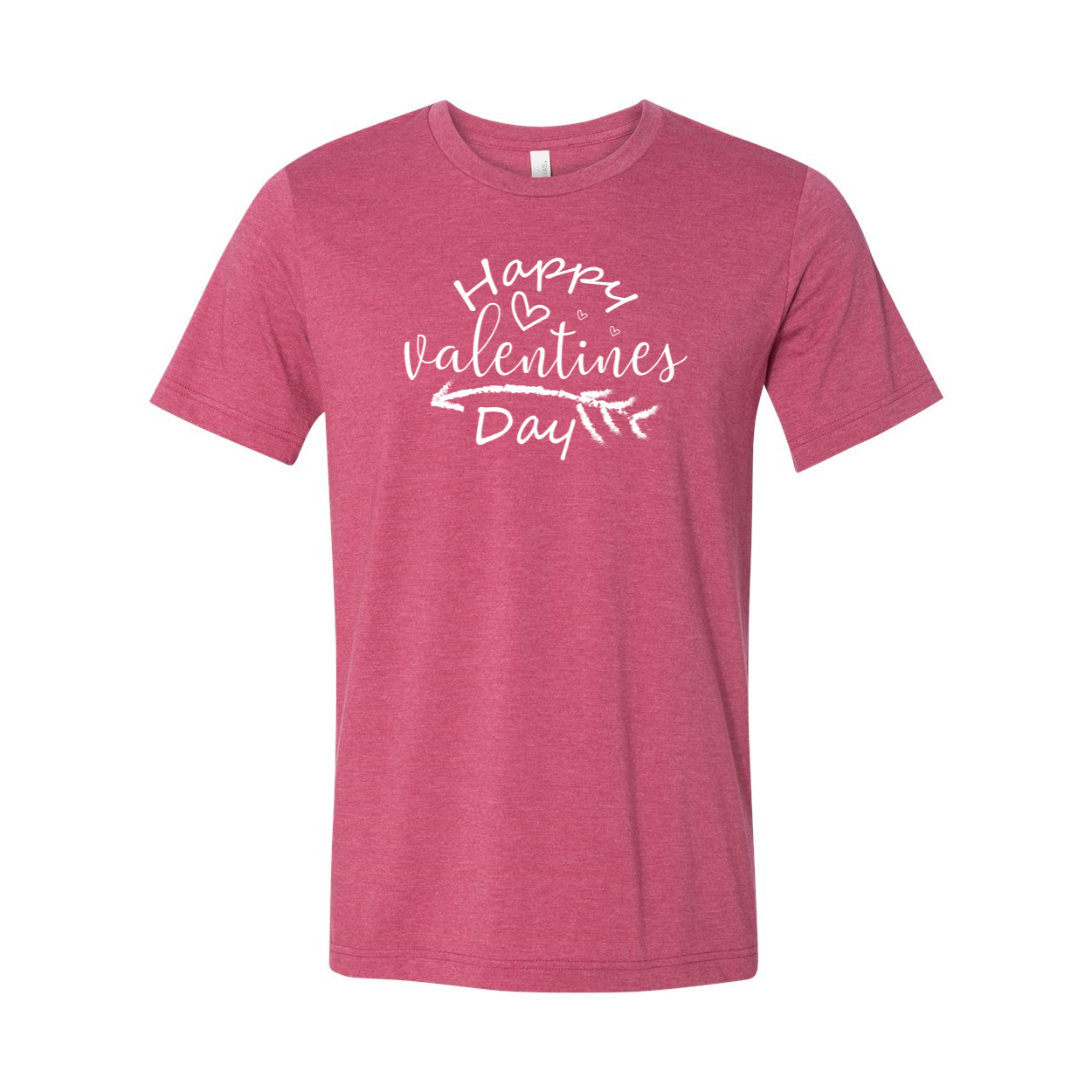 VAL0133 Happy Valentines Day Shirt in various colors, showcasing its soft fabric and stylish design.