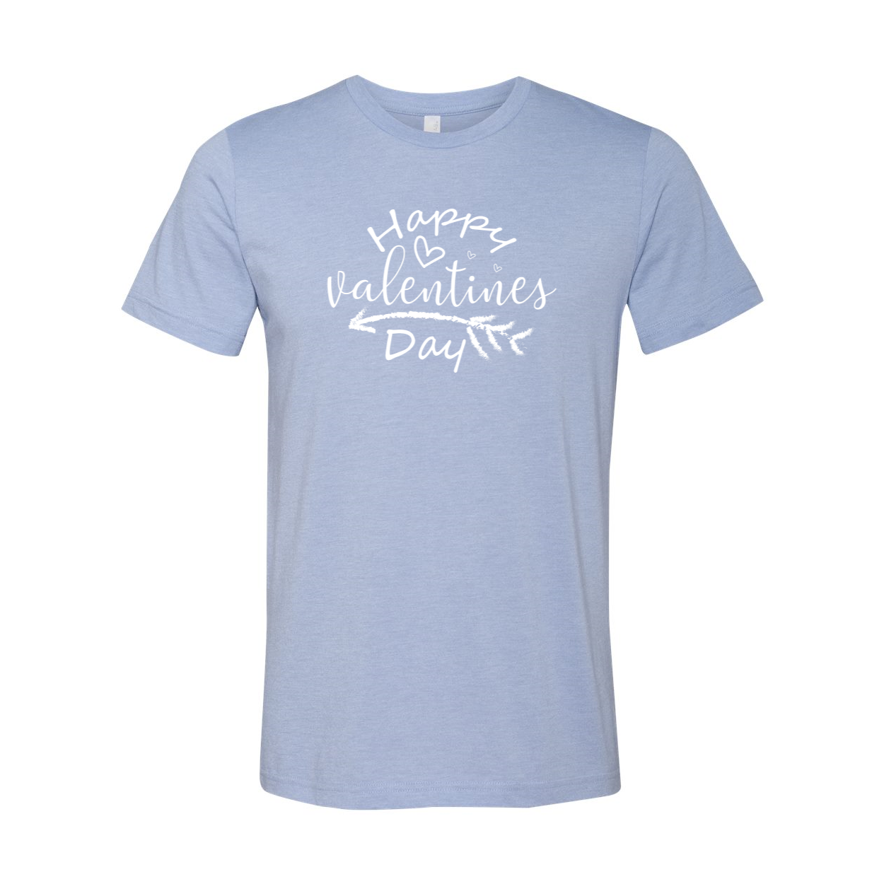 VAL0133 Happy Valentines Day Shirt in various colors, showcasing its soft fabric and stylish design.