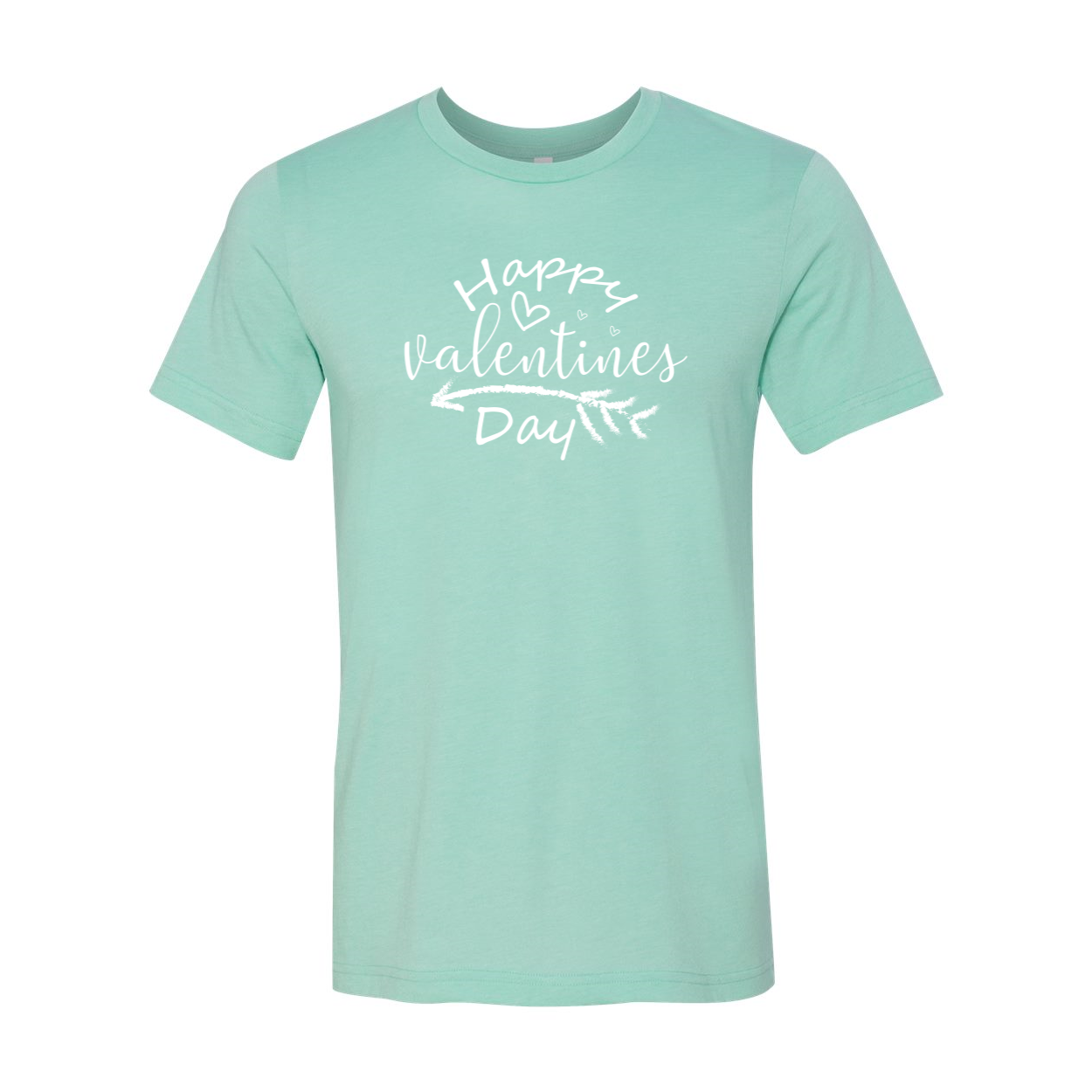 VAL0133 Happy Valentines Day Shirt in various colors, showcasing its soft fabric and stylish design.