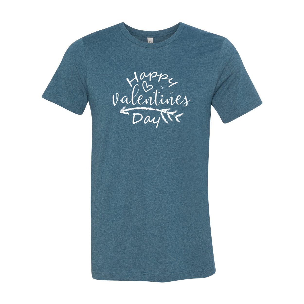 VAL0133 Happy Valentines Day Shirt in various colors, showcasing its soft fabric and stylish design.