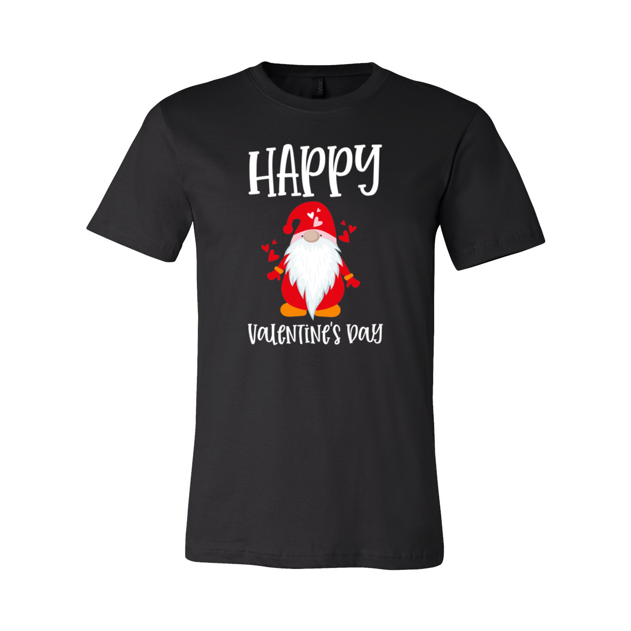 VAL0143 Happy Valentine Gnome Shirt in various colors, showcasing its comfortable fit and high-quality print.