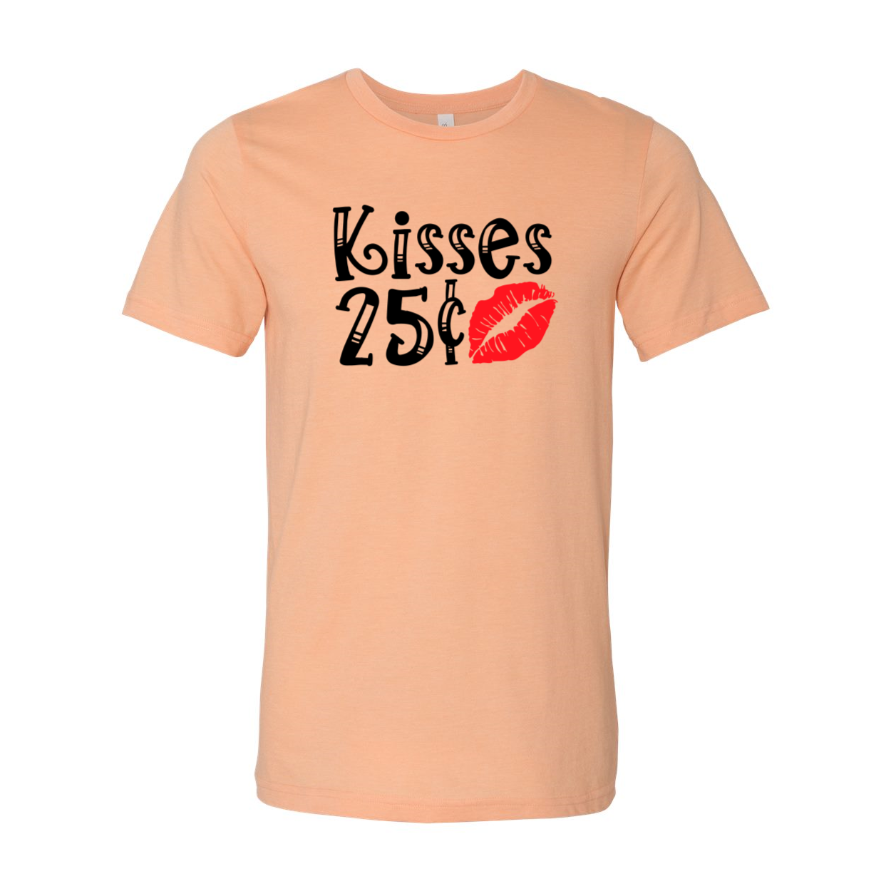 VAL0148 Kisses 25 cent Shirt in various colors, showcasing its soft fabric and stylish design.