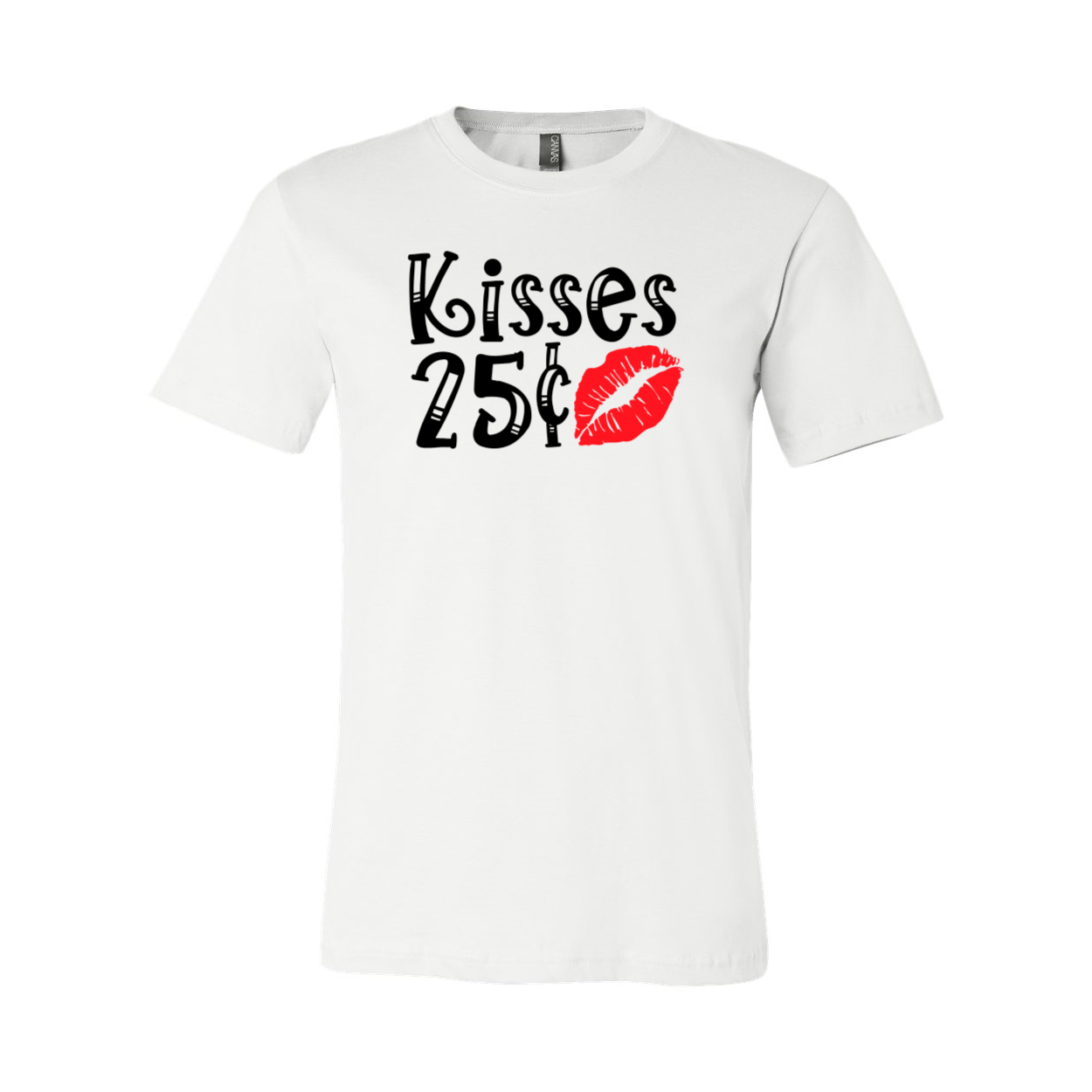 VAL0148 Kisses 25 cent Shirt in various colors, showcasing its soft fabric and stylish design.