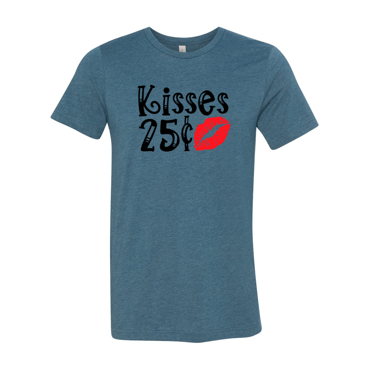 VAL0148 Kisses 25 cent Shirt in various colors, showcasing its soft fabric and stylish design.