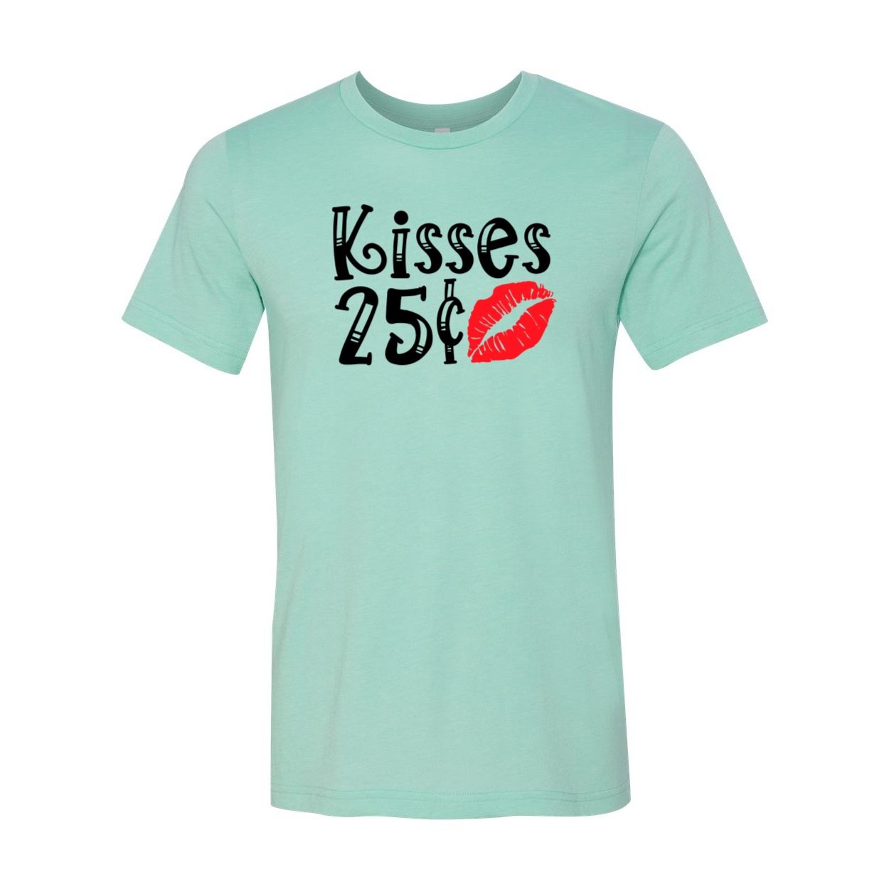 VAL0148 Kisses 25 cent Shirt in various colors, showcasing its soft fabric and stylish design.