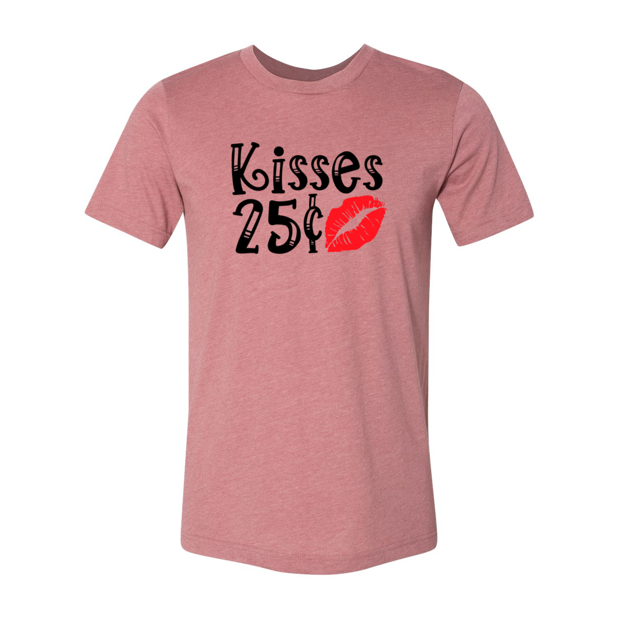 VAL0148 Kisses 25 cent Shirt in various colors, showcasing its soft fabric and stylish design.