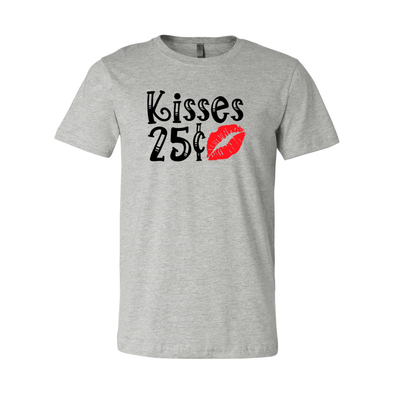 VAL0148 Kisses 25 cent Shirt in various colors, showcasing its soft fabric and stylish design.