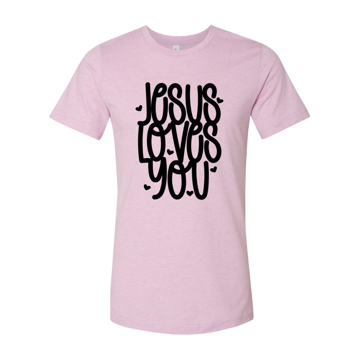 VAL0081 Jesus Loves You Shirt in various colors, showcasing its comfortable fit and high-quality print.