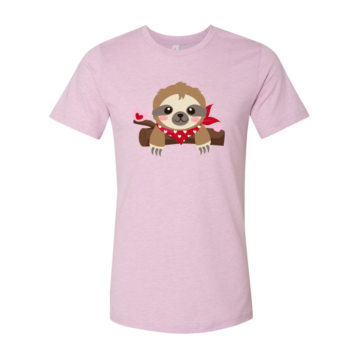 A comfortable unisex Valentine Sloth Shirt in various colors, featuring a cute sloth design, perfect for casual wear.