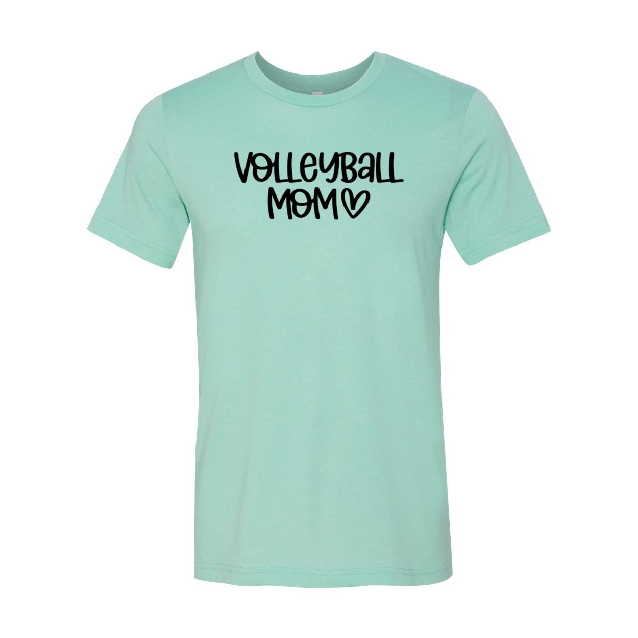 A stylish unisex Volley Ball Mom Shirt in various colors, made from soft ring spun cotton, featuring a crew neck and short sleeves.