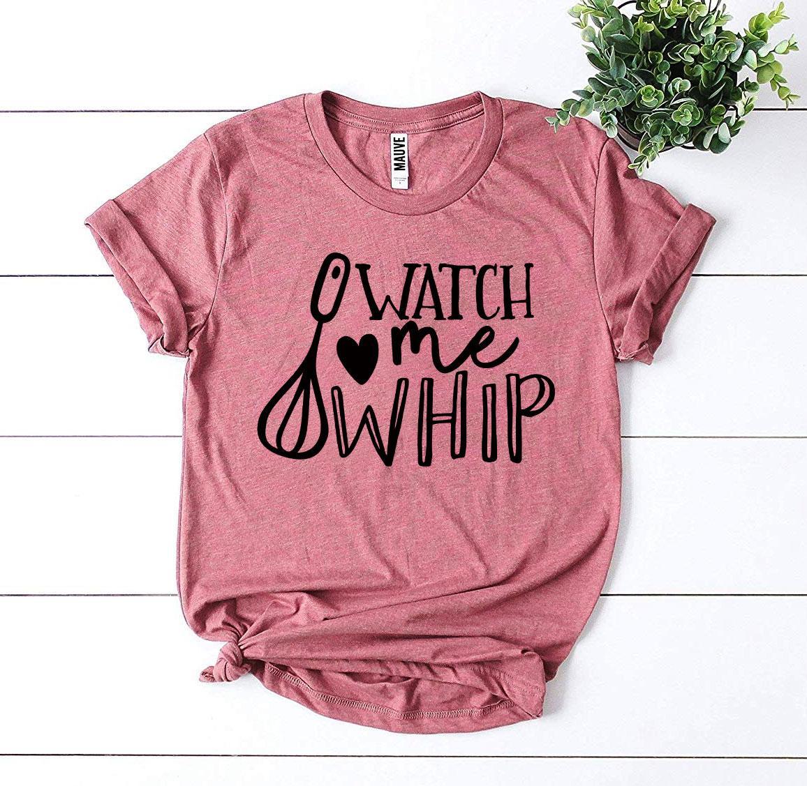 Watch Me Whip T-shirt made from premium ring spun cotton with a stylish flex print design.