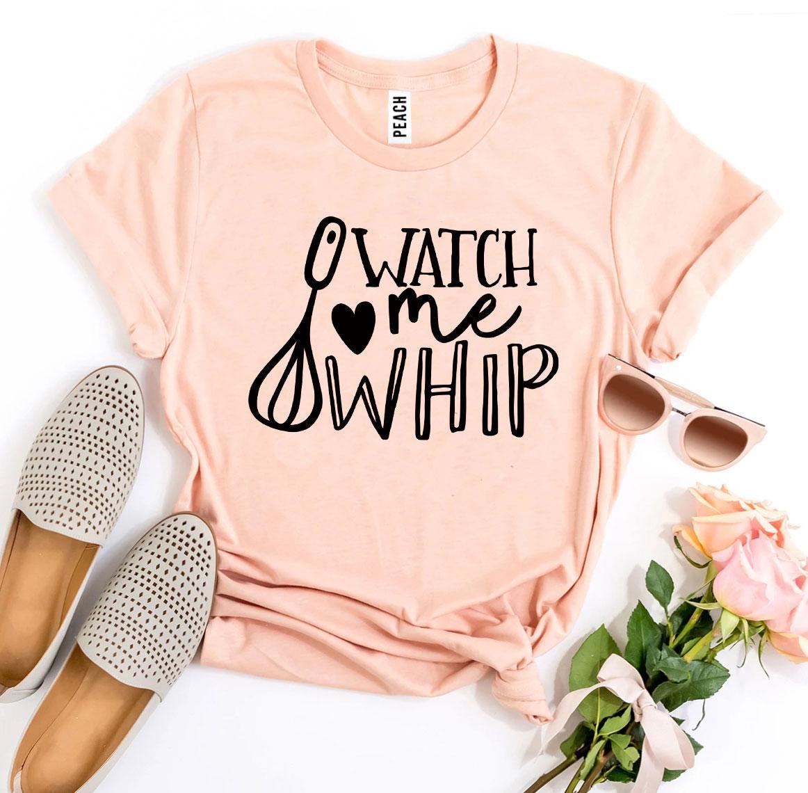 Watch Me Whip T-shirt made from premium ring spun cotton with a stylish flex print design.