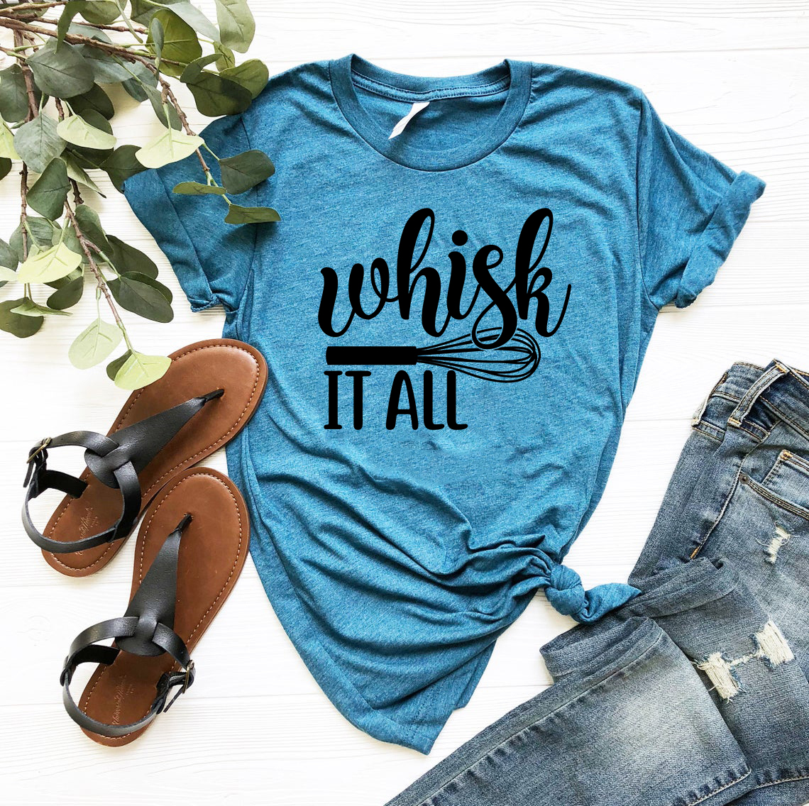 Whisk It All Shirt displayed in multiple colors, showcasing its soft fabric and stylish design.