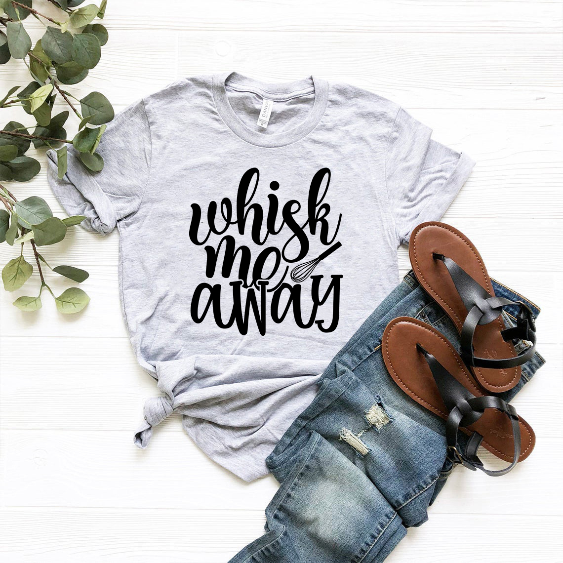 A stylish unisex Whisk Me Away Shirt made from soft ring spun cotton, available in multiple colors and sizes.