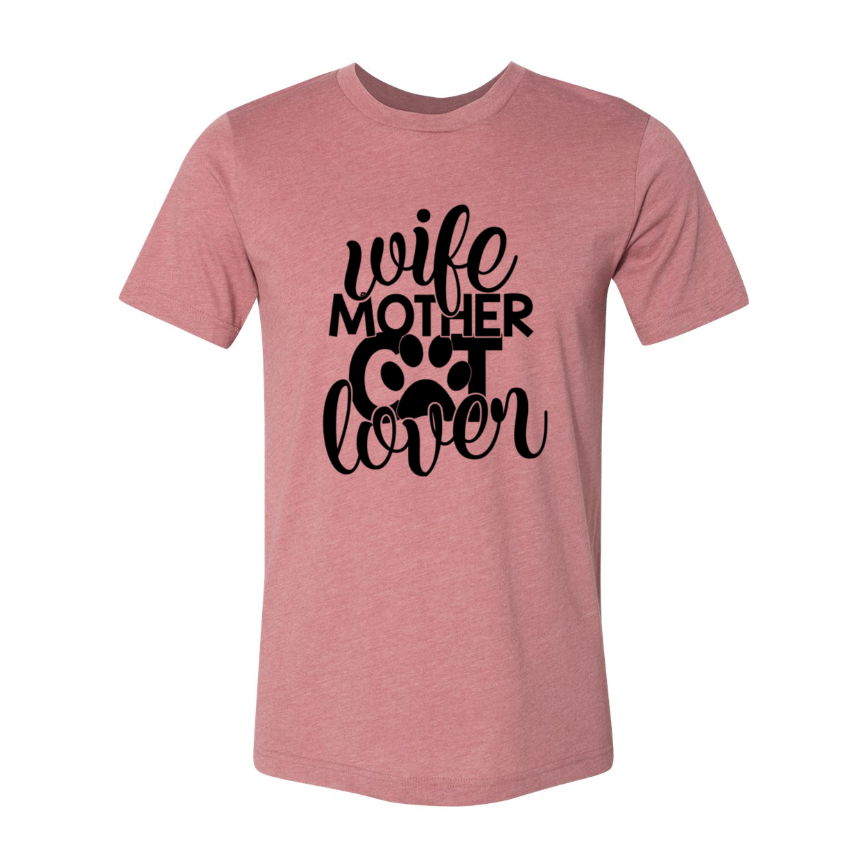 Wife Mother Cat Lover Shirt in various colors, showcasing its soft fabric and stylish design.