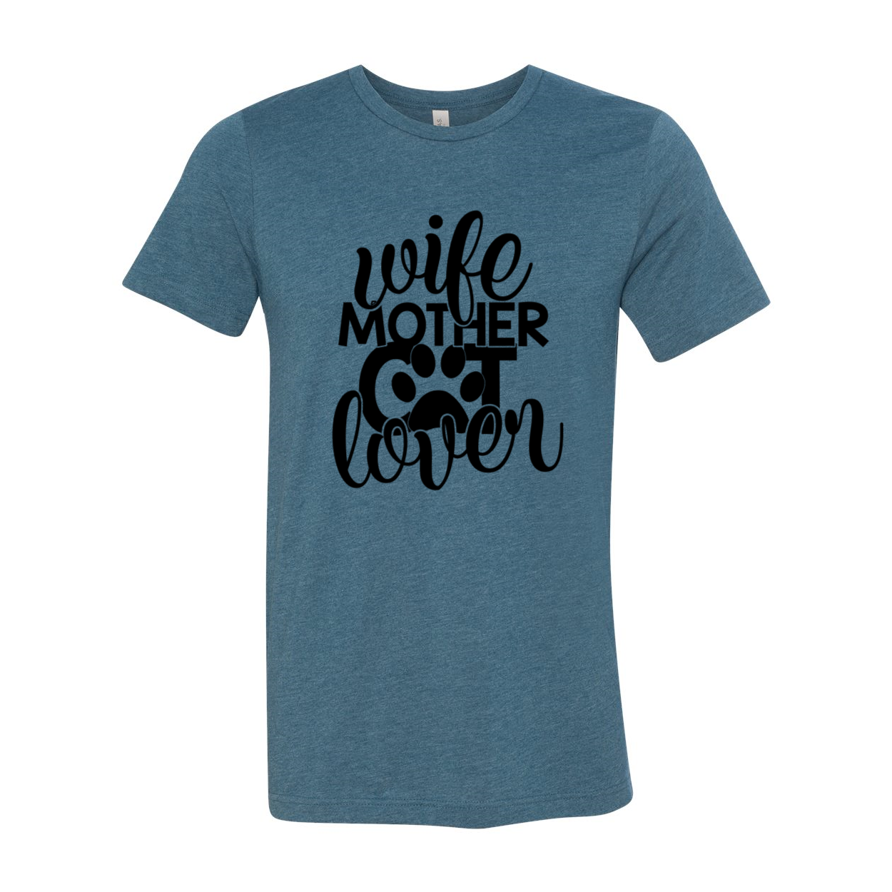 Wife Mother Cat Lover Shirt in various colors, showcasing its soft fabric and stylish design.