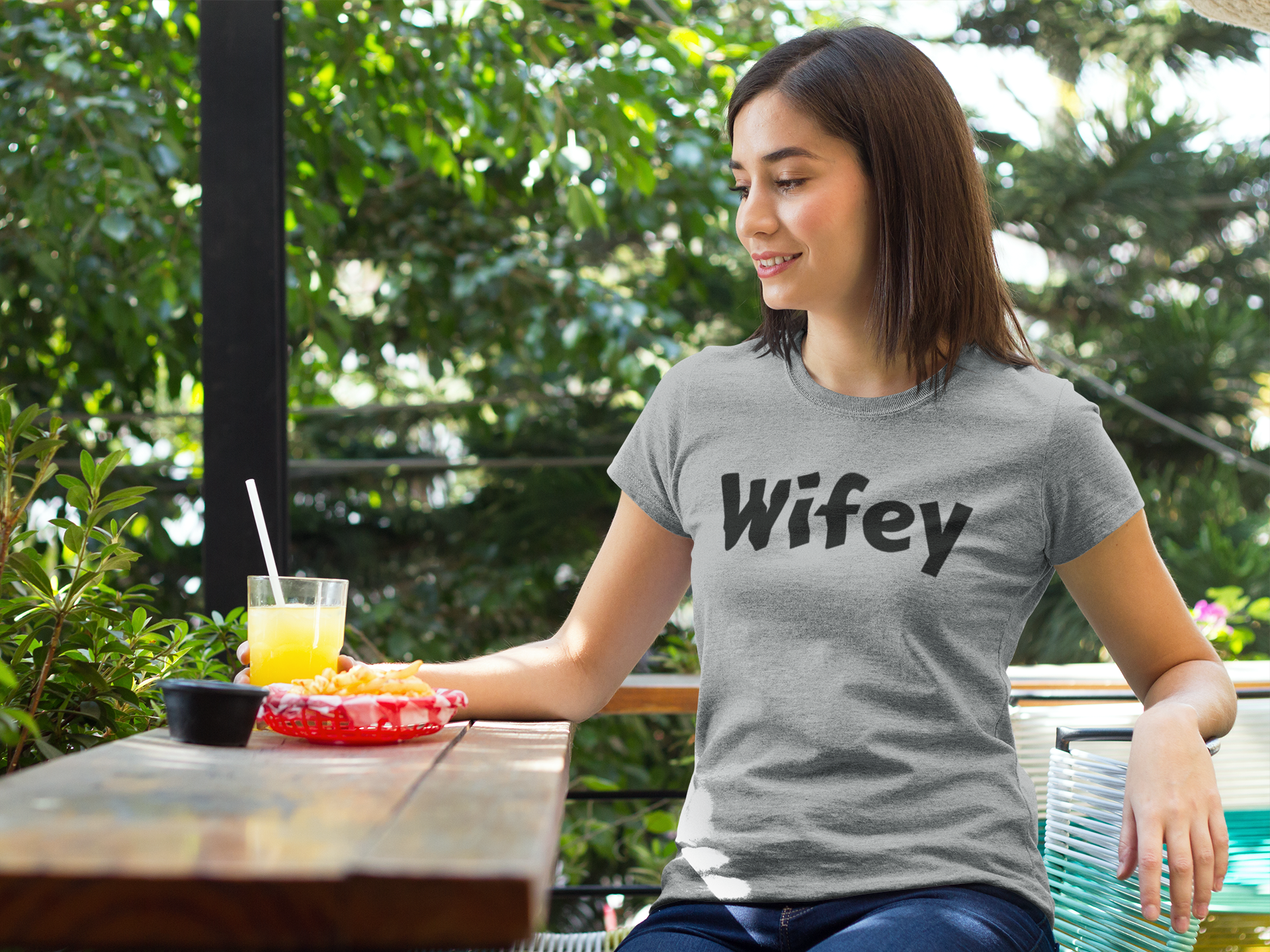 Wifey Women T-shirt made from soft ringspun cotton, featuring a stylish design perfect for casual wear.