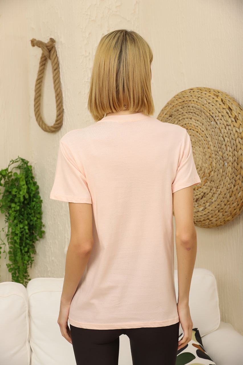 Womens Boyfriend Premium Cotton T-Shirt in various colors, showcasing its relaxed fit and soft fabric.