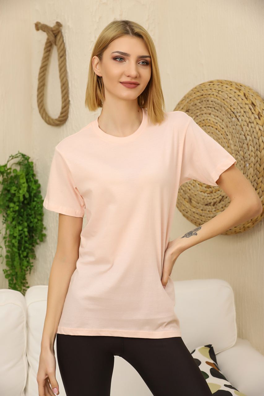 Womens Boyfriend Premium Cotton T-Shirt in various colors, showcasing its relaxed fit and soft fabric.