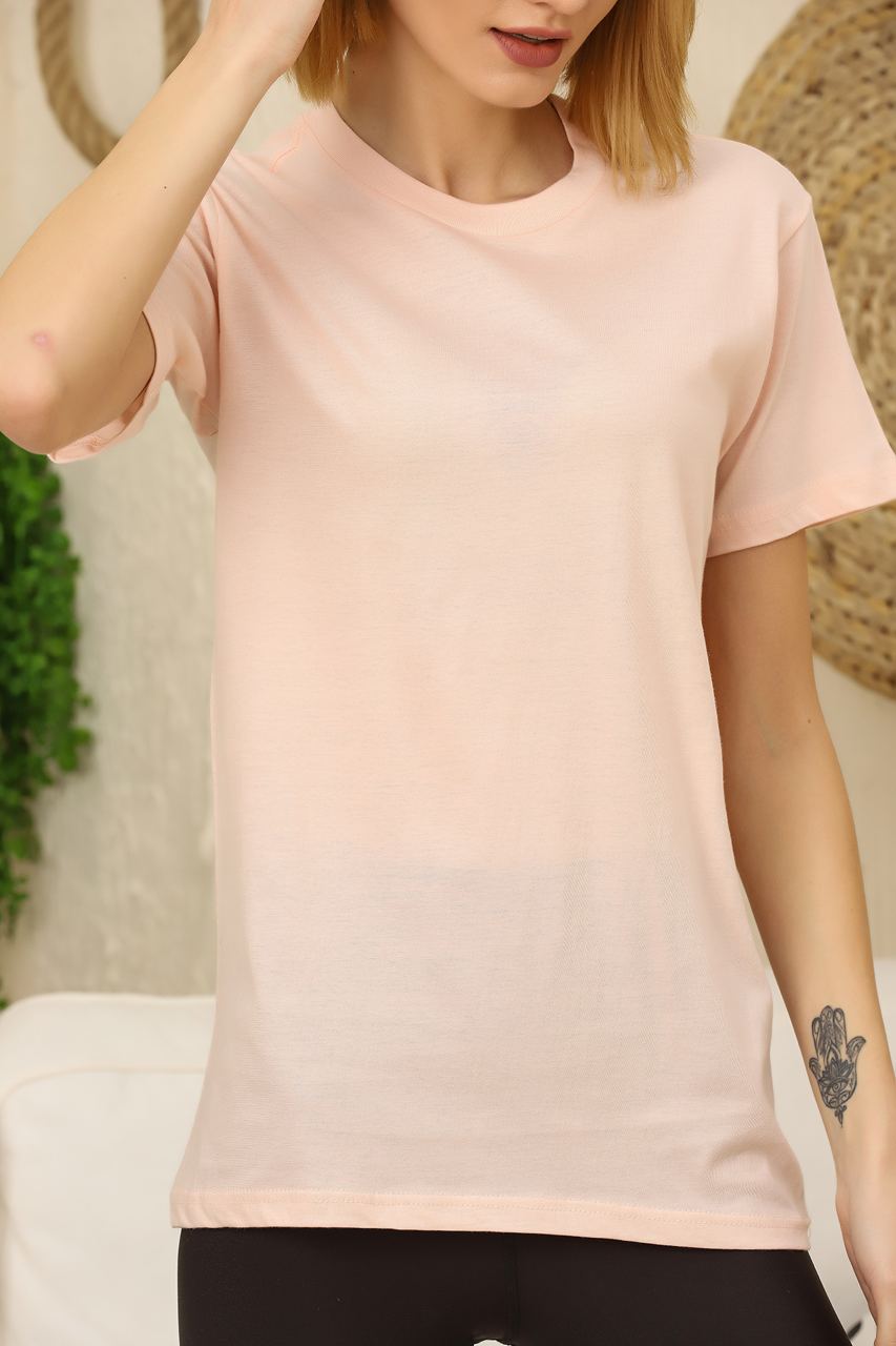 Womens Boyfriend Premium Cotton T-Shirt in various colors, showcasing its relaxed fit and soft fabric.