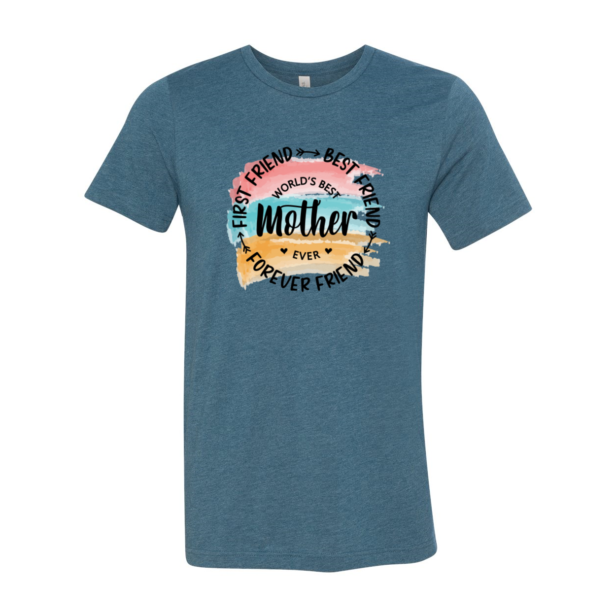 Unisex T-shirt featuring the phrase 'Worlds Best Mother Ever' in vibrant print, made from soft ring spun cotton, available in multiple colors.