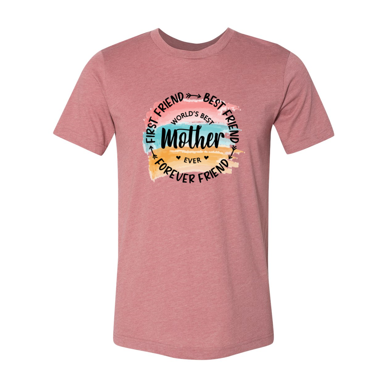 Unisex T-shirt featuring the phrase 'Worlds Best Mother Ever' in vibrant print, made from soft ring spun cotton, available in multiple colors.