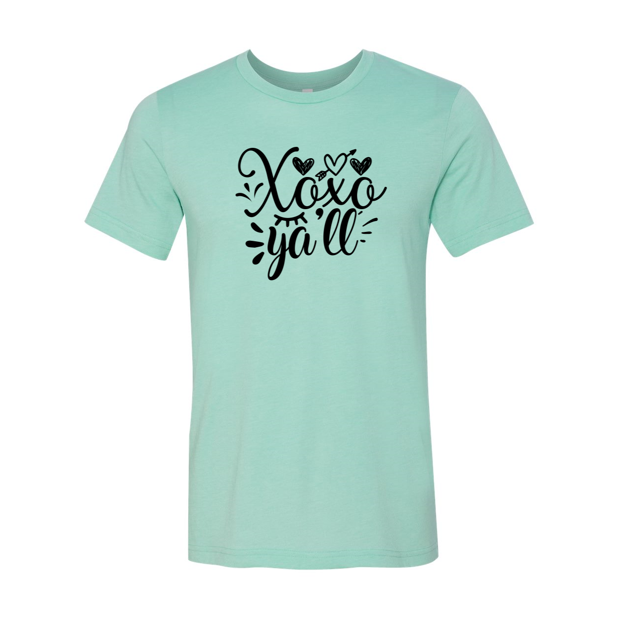 Xoxo Ya All Shirt in various colors, showcasing its unisex design and comfortable fit.